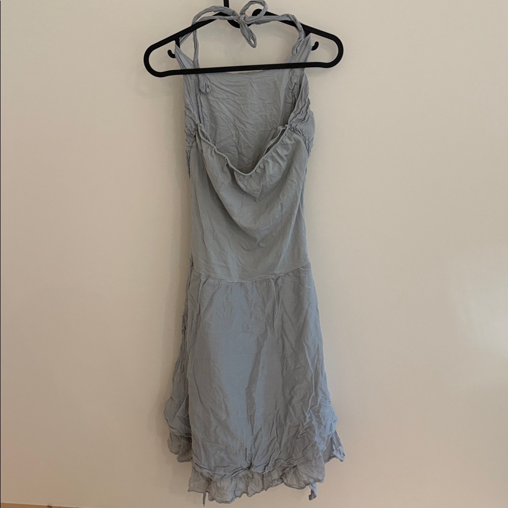 Italian-Made Whimsical Rouched Halter Dress - Picture 7 of 9